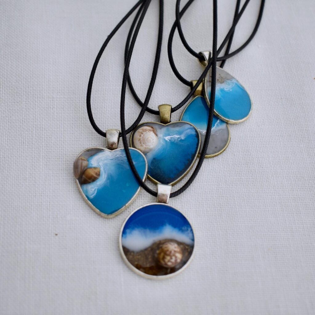 resin necklaces